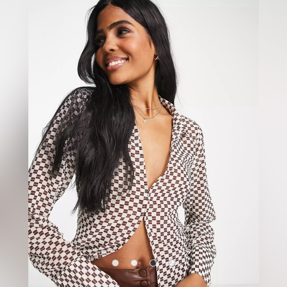 Abercrombie Long Sleeve Sheer Shirt